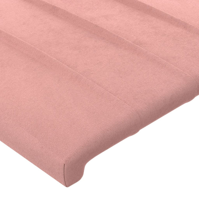 Giroletto con Testiera Rosa 80x200 cm in Velluto 3125848