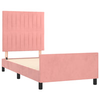 Giroletto con Testiera Rosa 90x190 cm in Velluto 3125854