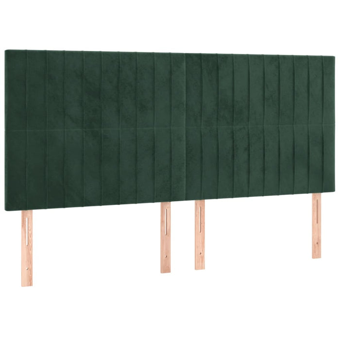 Giroletto con Testiera Verde Scuro 180x200 cm in Velluto 3125894