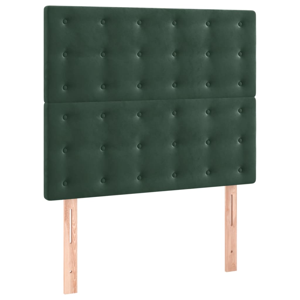 Giroletto senza Materasso Verde Scuro 100x200 cm in Velluto 3125986