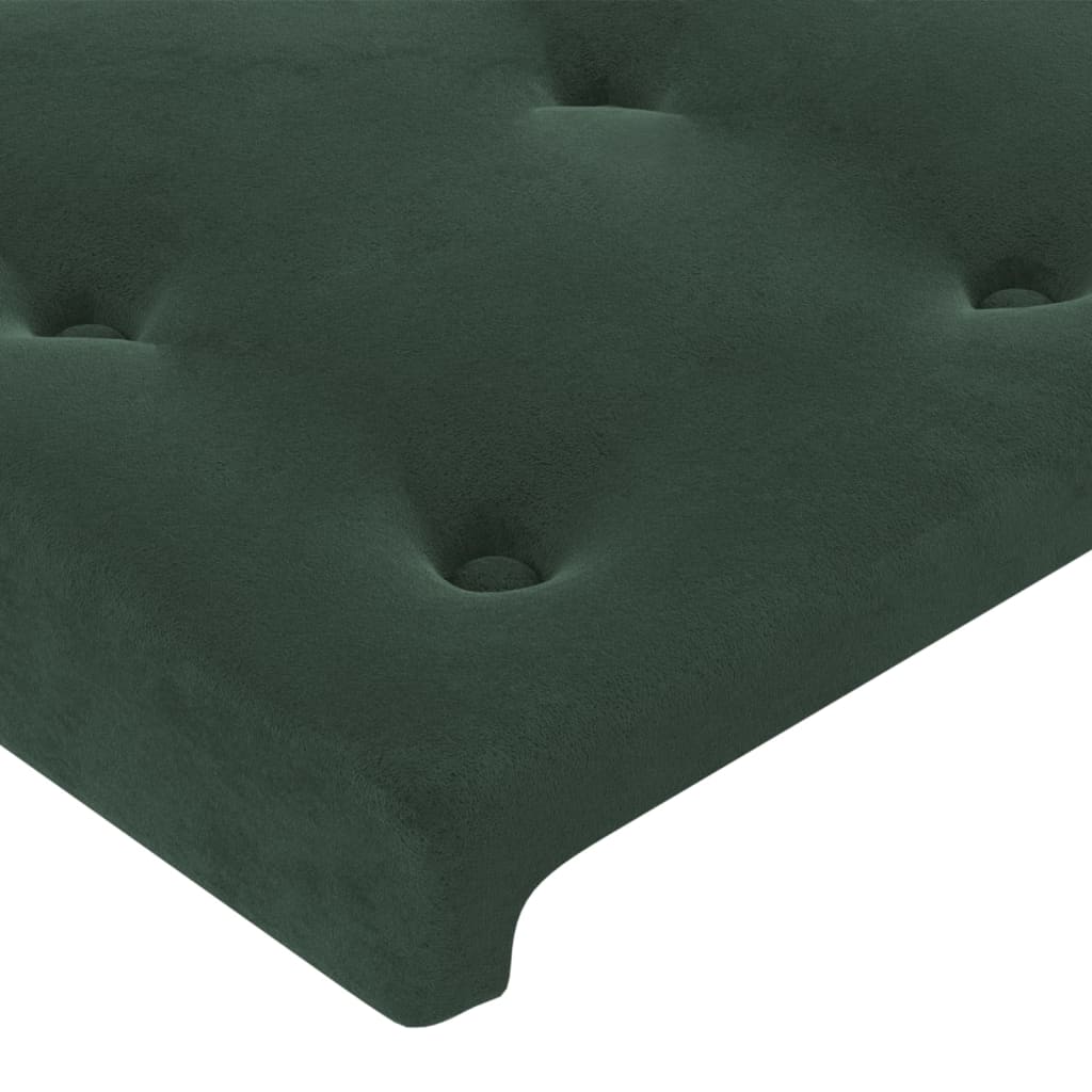 Giroletto senza Materasso Verde Scuro 100x200 cm in Velluto 3125986