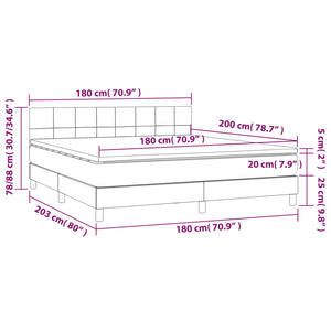 Giroletto a Molle con Materasso Tortora 180x200 cm in Tessuto cod mxl 63442