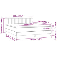 Giroletto a Molle con Materasso Tortora 180x200 cm in Tessuto 3140237