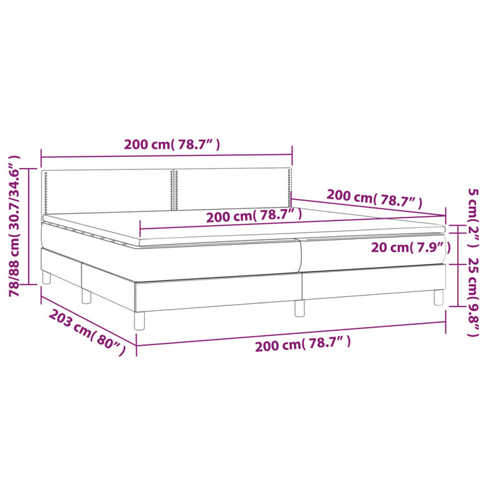 Giroletto a Molle con Materasso Tortora 200x200 cm in Tessuto cod mxl 57550