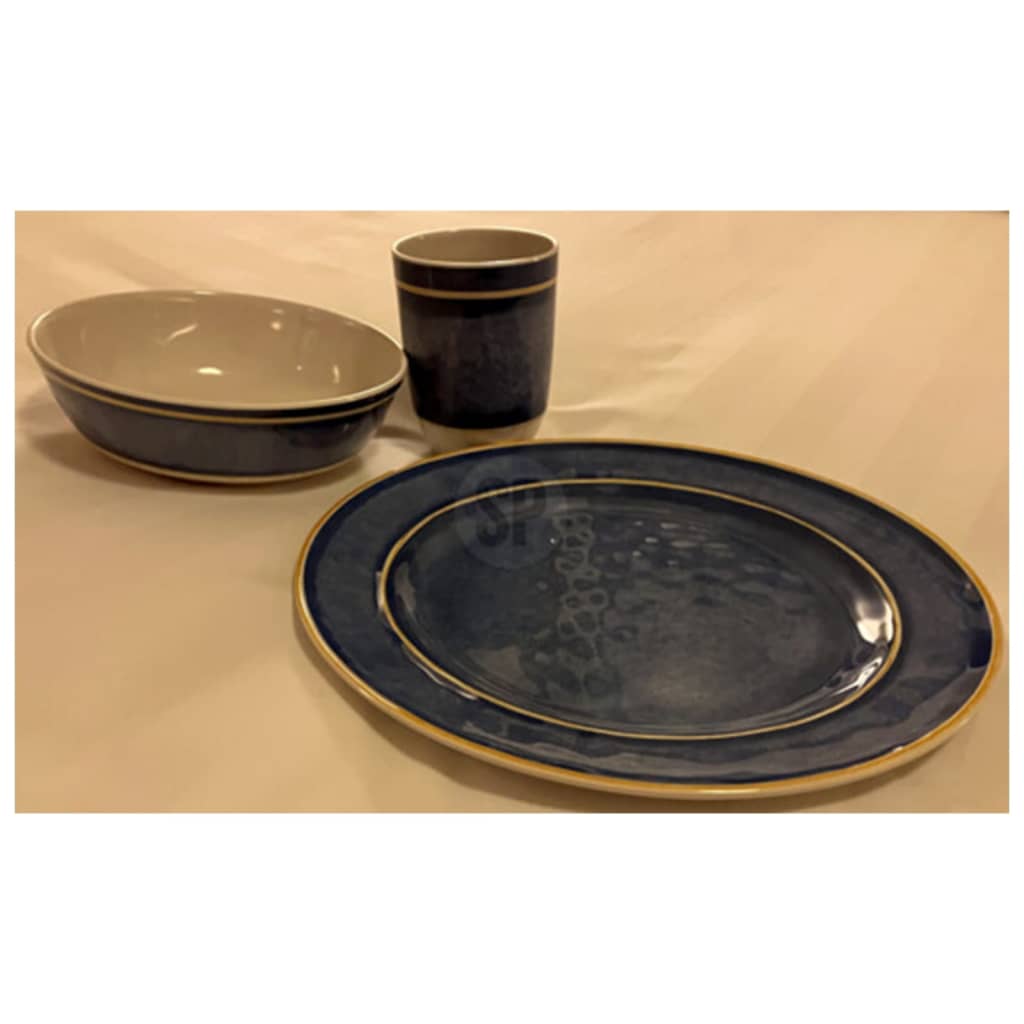 Redcliffs Set Stoviglie da Campeggio 12 pz in Melamina Blu 447558