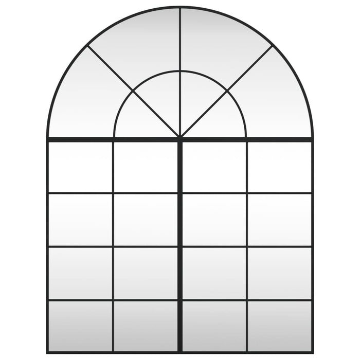 Specchio da Parete Nero 100x130 cm Arco in Ferro 3200613