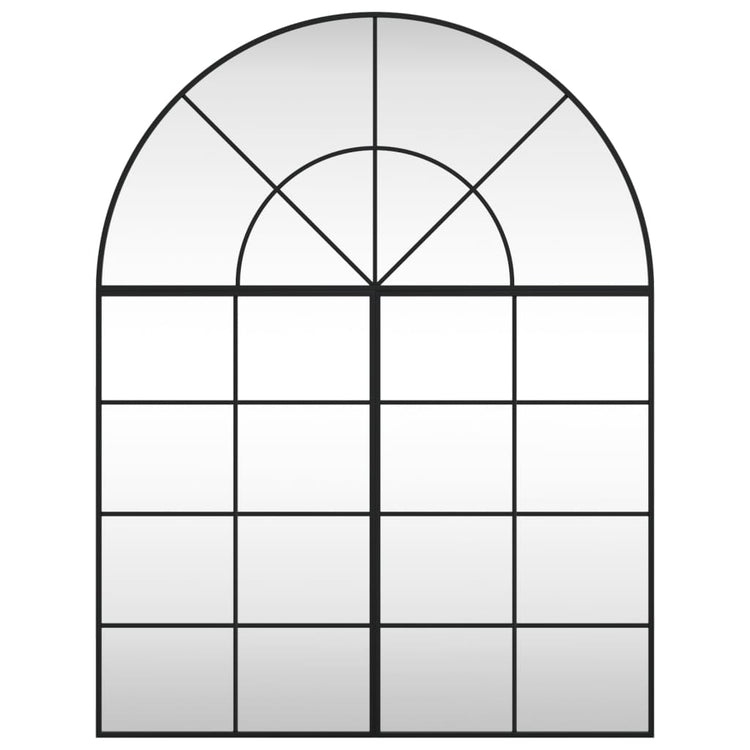Specchio da Parete Nero 100x130 cm Arco in Ferro 3200613