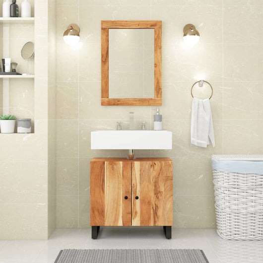 Set Mobili da Bagno 2pz in Legno Massello di Acacia 3200634