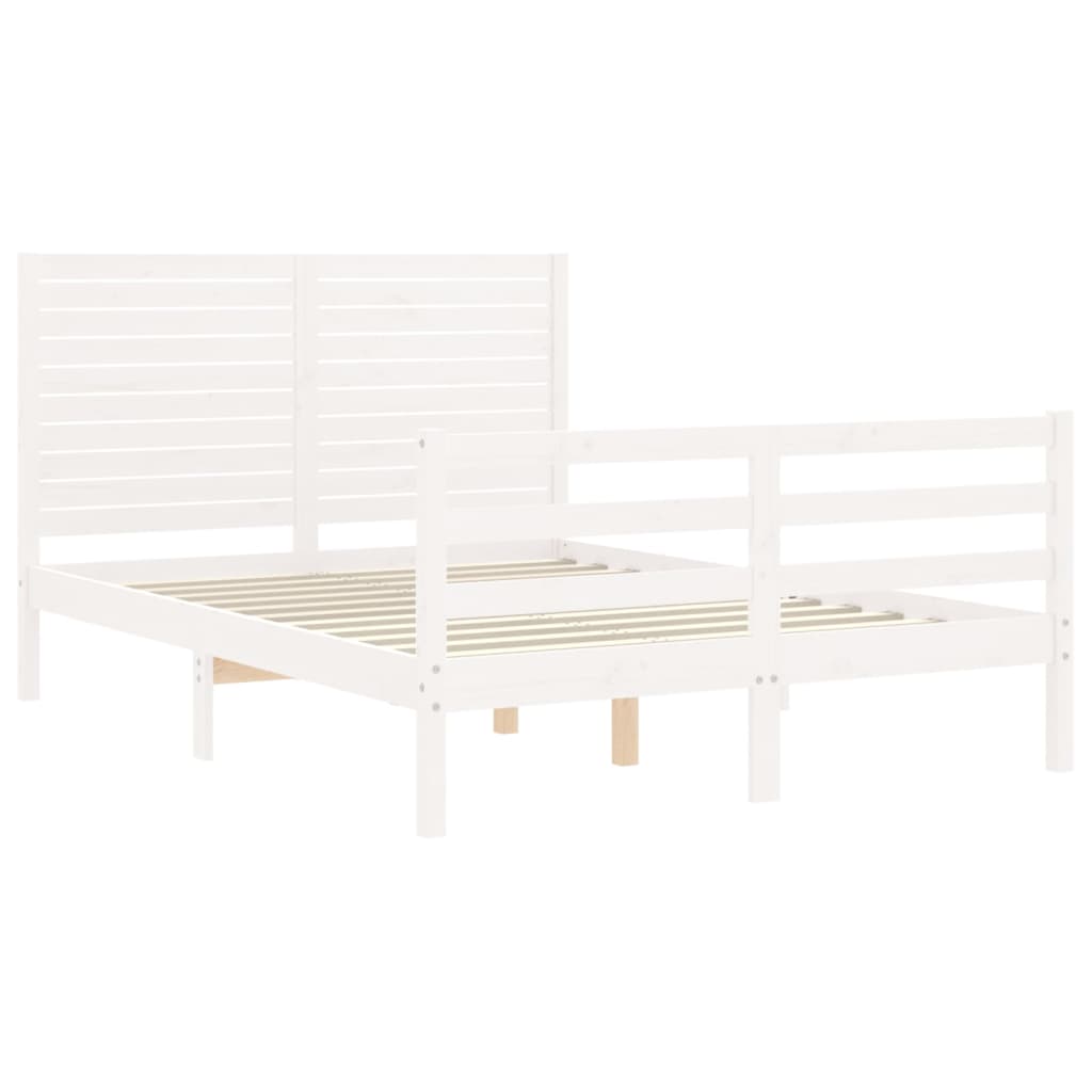 Giroletto con Testiera Bianco Double in Legno Massello 3195002