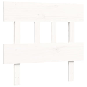 Giroletto con Testiera Bianco Single in Legno Massello 3195122