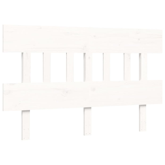 Giroletto con Testiera Bianco 4FT6 Double in Legno Massello 3195132