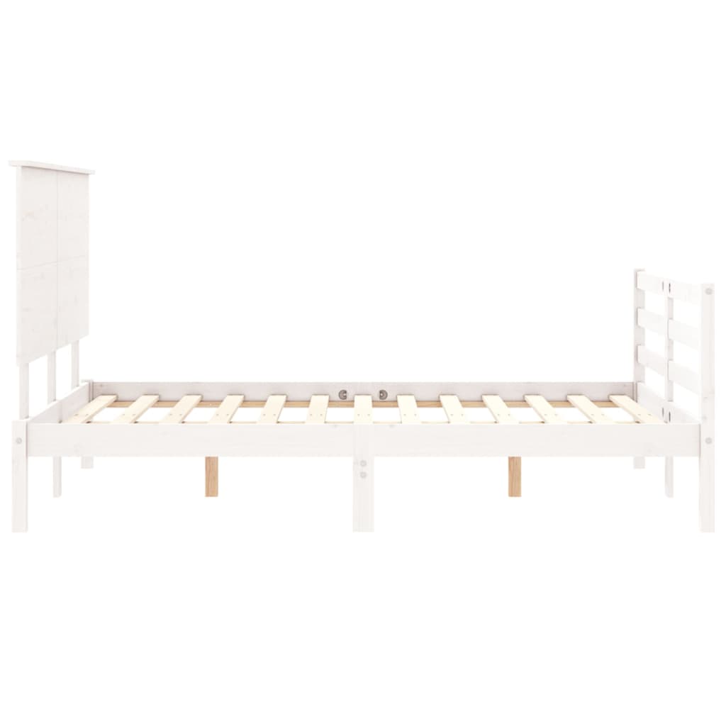 Giroletto con Testiera Bianco Small Double Legno Massello 3195192