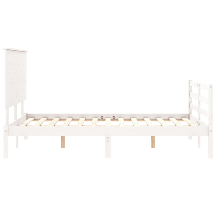 Giroletto con Testiera Bianco Small Double Legno Massello 3195192