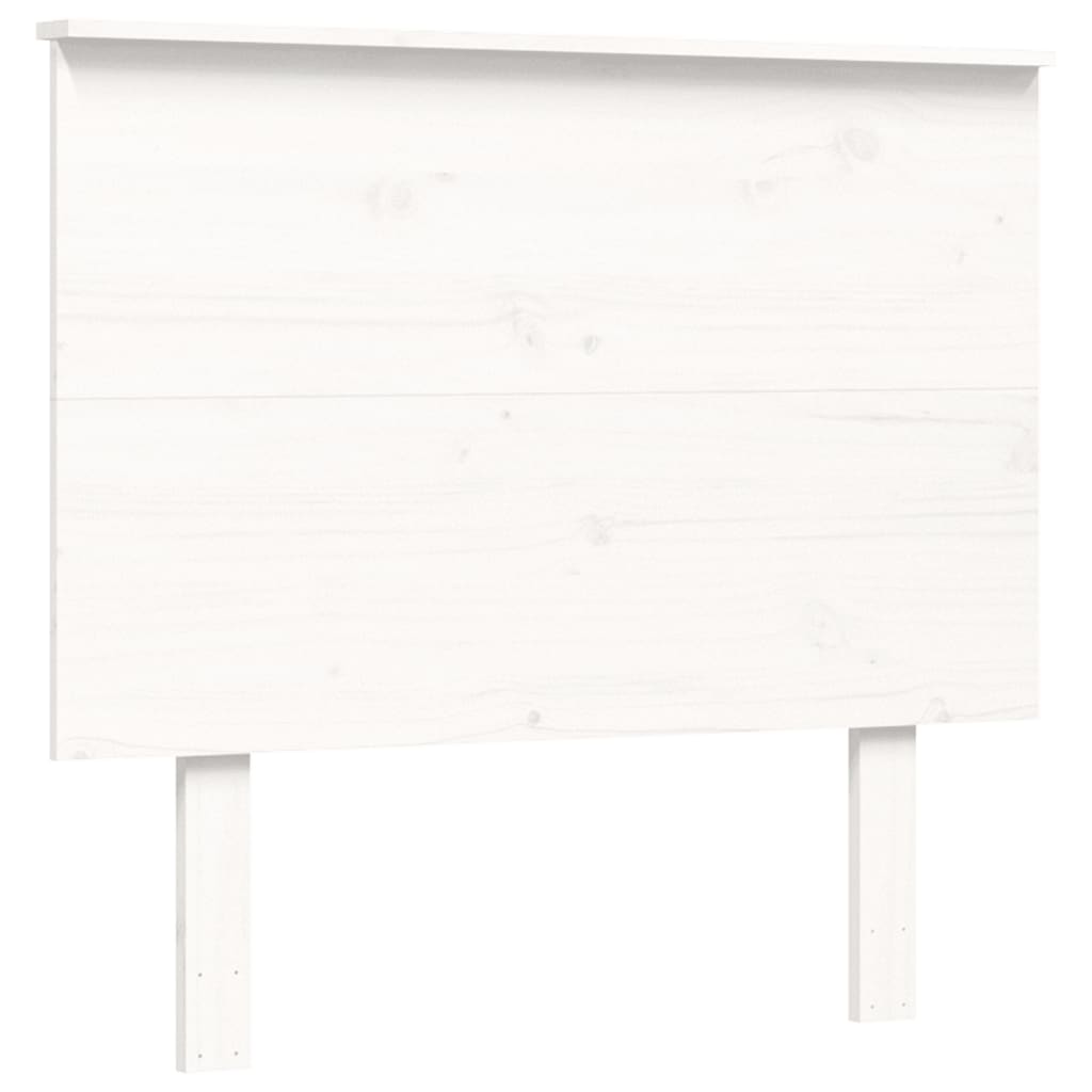 Giroletto con Testiera Bianco 90x200 cm in Legno Massello 3195207