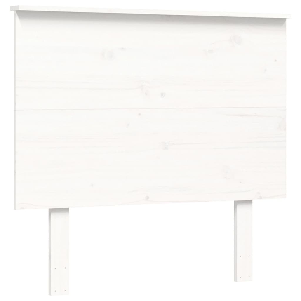 Giroletto con Testiera Bianco 100x200 cm in Legno Massello 3195212