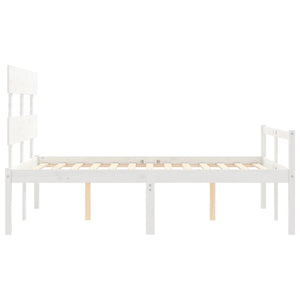 Giroletto con Testiera Bianco Small Double Legno Massello 3195322