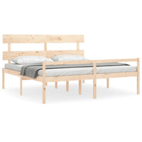 Letto per Anziani con Testiera Bianco Super King Legno Massellocod mxl 81263