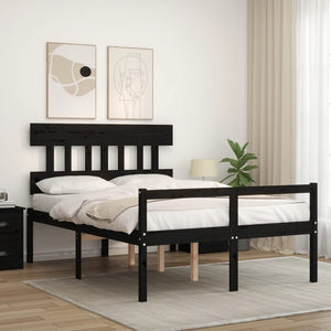 Letto per Anziani con Testiera Nero Double in Legno Massellocod mxl 129012