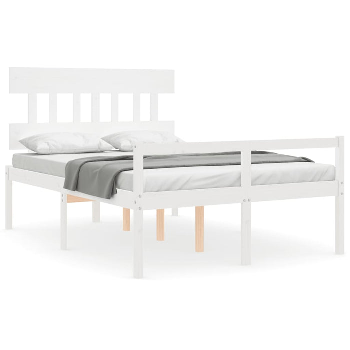 Letto per Anziani con Testiera Bianco 140x200 cm Legno Massellocod mxl 69589