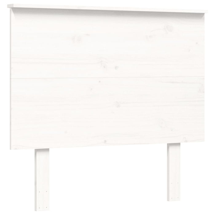 Giroletto con Testiera Bianco Single in Legno Massello 3195447