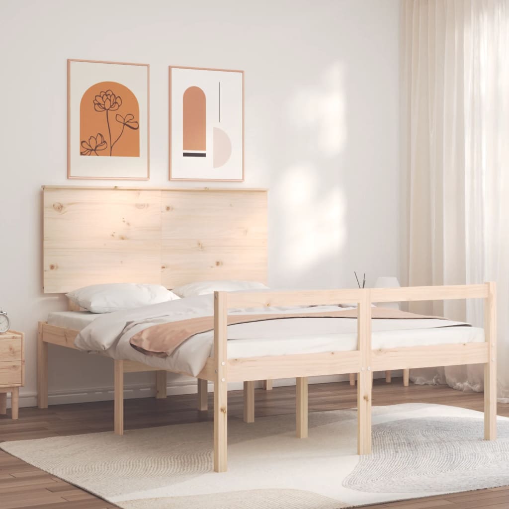 Letto per Anziani con Testiera Small Double in Legno Massellocod mxl 129078