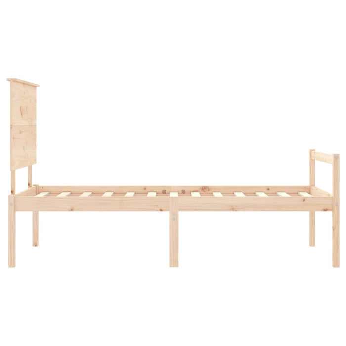 Letto per Anziani con Testiera 100x200 cm in Legno Massello 3195471