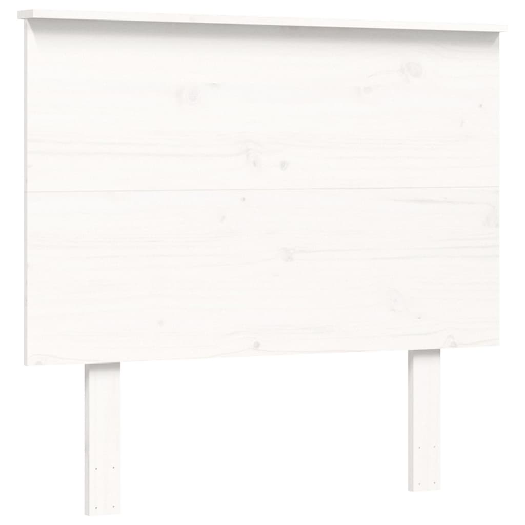 Giroletto con Testiera Bianco 100x200 cm in Legno Massello 3195472