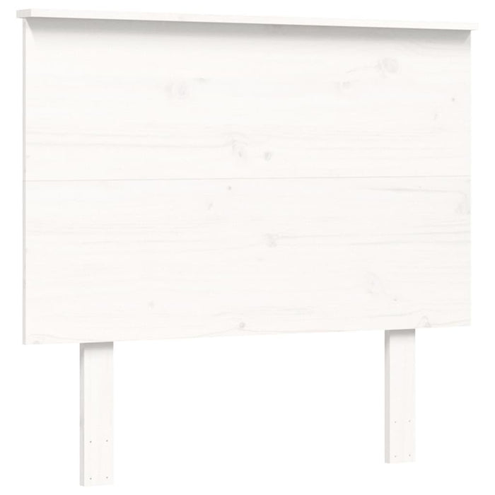 Giroletto con Testiera Bianco 100x200 cm in Legno Massello 3195472