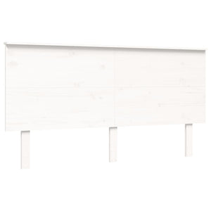 Letto per Anziani con Testiera Bianco 160x200 cm Legno Massello 3195492