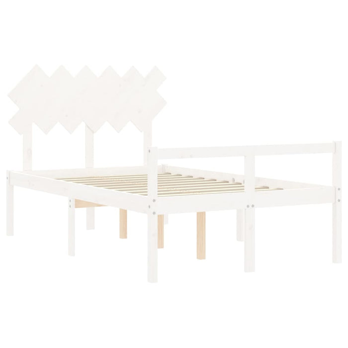 Letto per Anziani Bianco Testiera Small Double Legno Massello 3195517