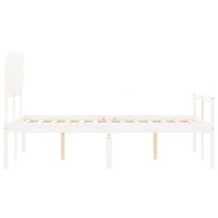 Letto per Anziani Bianco Testiera Small Double Legno Massello 3195517