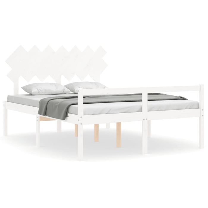 Letto per Anziani con Testiera Bianco King Legno Massellocod mxl 81123