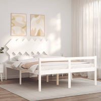 Letto per Anziani con Testiera Bianco King Legno Massellocod mxl 81123