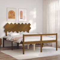 Letto per Anziani con Testiera Miele King in Legno Massellocod mxl 129038