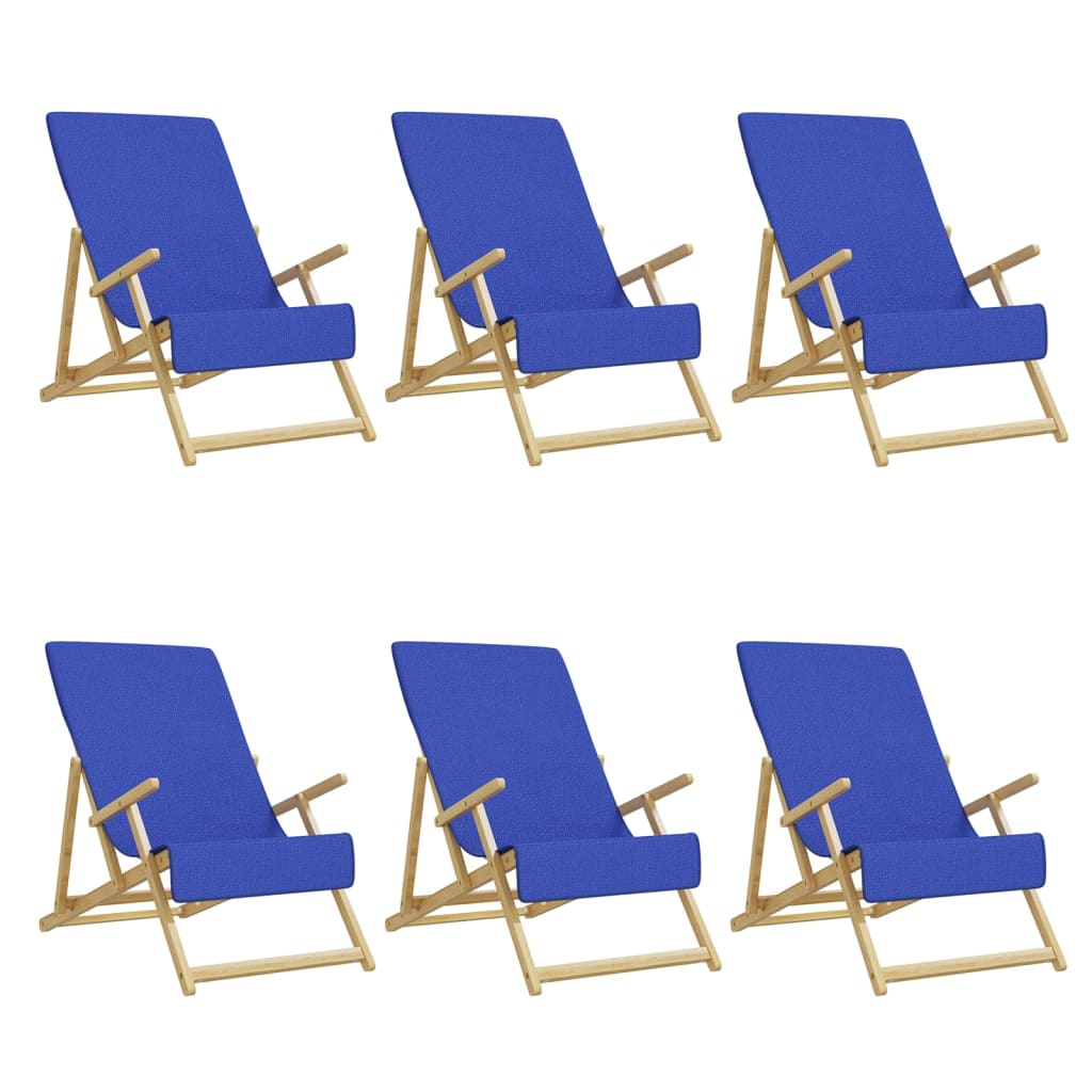 Asciugamani da Spiaggia 6pz Blu Reale 60x135 cm Tessuto 400 GSMcod mxl 126609