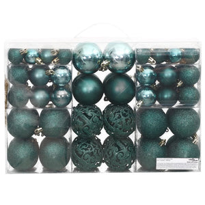 Palline di Natale 100 pz Verdi 3 / 4 / 6 cm 356101