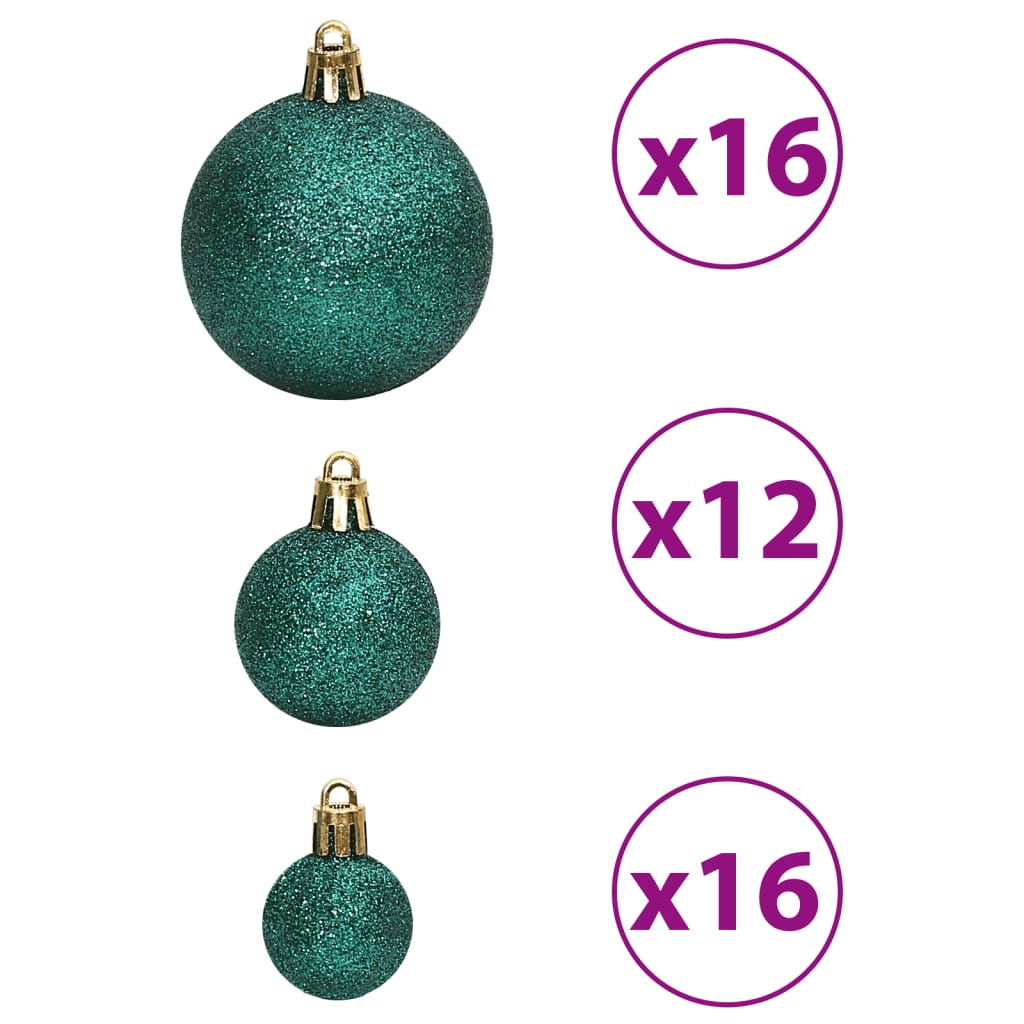 Palline di Natale 100 pz Verdi 3 / 4 / 6 cm 356101