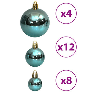 Palline di Natale 100 pz Verdi 3 / 4 / 6 cm 356101