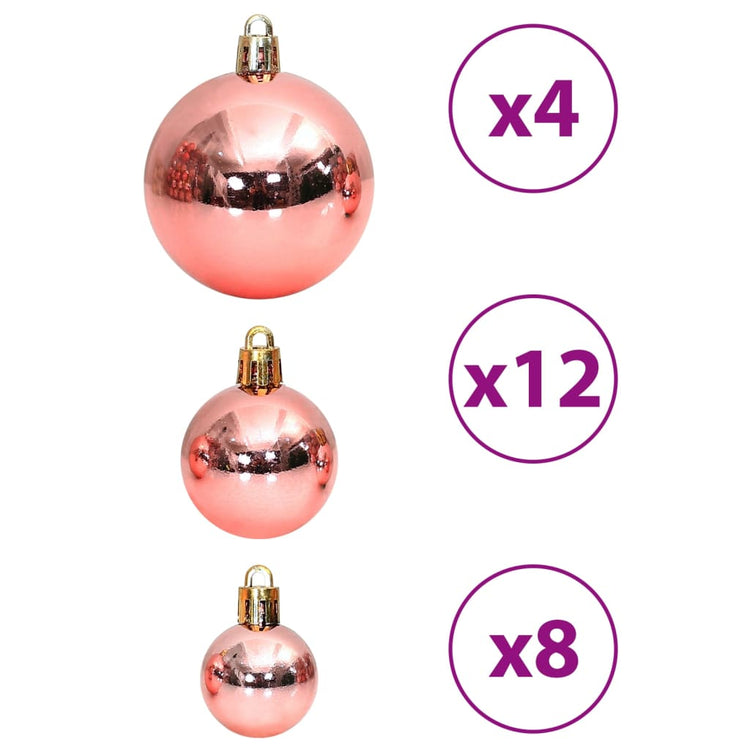 Palline di Natale 100 pz Rosa e Rosato 3 / 4 / 6 cm 356102