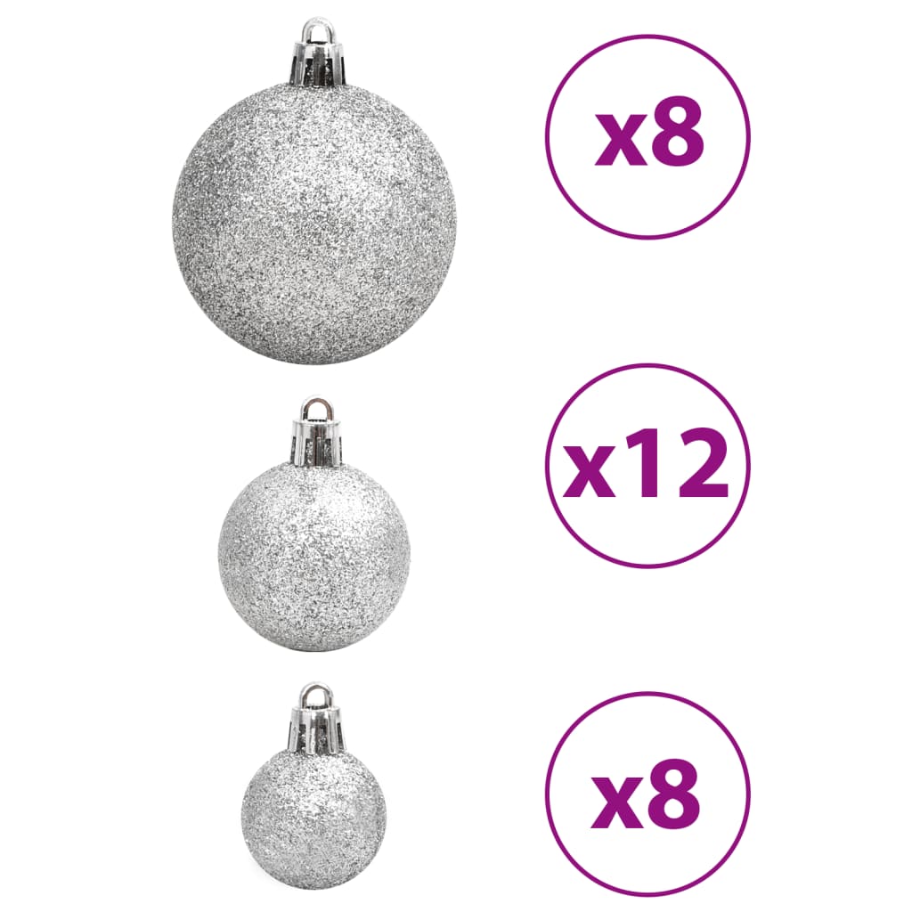 Palline di Natale 100 pz Blu e Argento 3 / 4 / 6 cm 356105