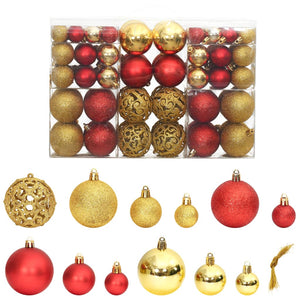 Palline di Natale 100 pz Oro e Rosso Vino 3 / 4 / 6 cmcod mxl 94311