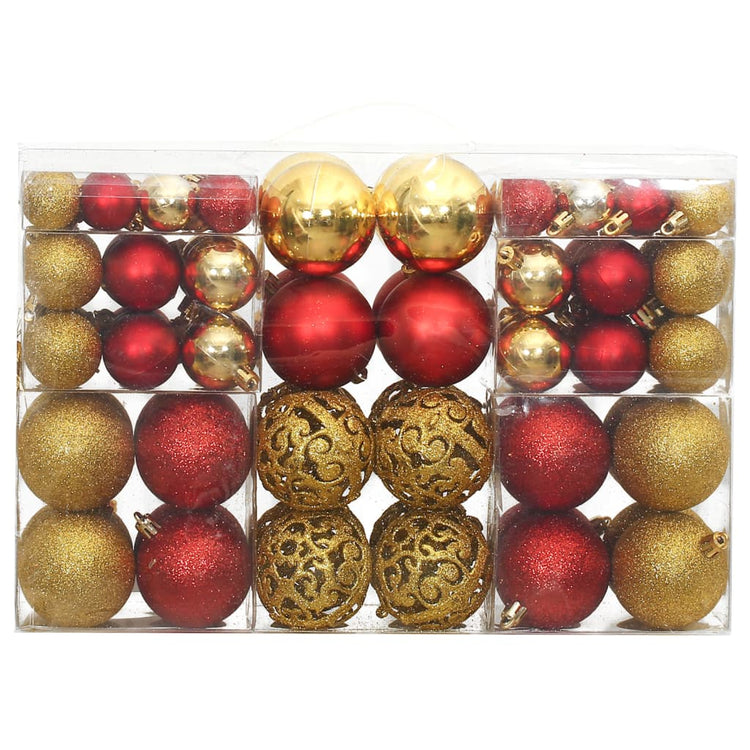 Palline di Natale 100 pz Oro e Rosso Vino 3 / 4 / 6 cmcod mxl 94311