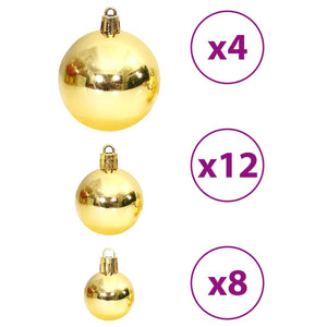 Palline di Natale 100 pz Oro e Rosso Vino 3 / 4 / 6 cm 356106