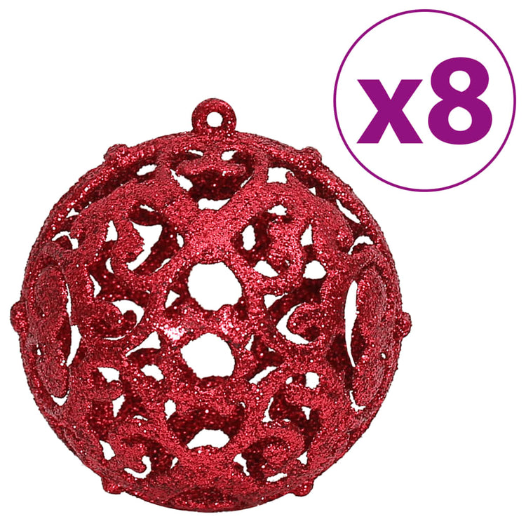 Palline di Natale 100 pz Rosso Vino 3 / 4 / 6 cm 356108