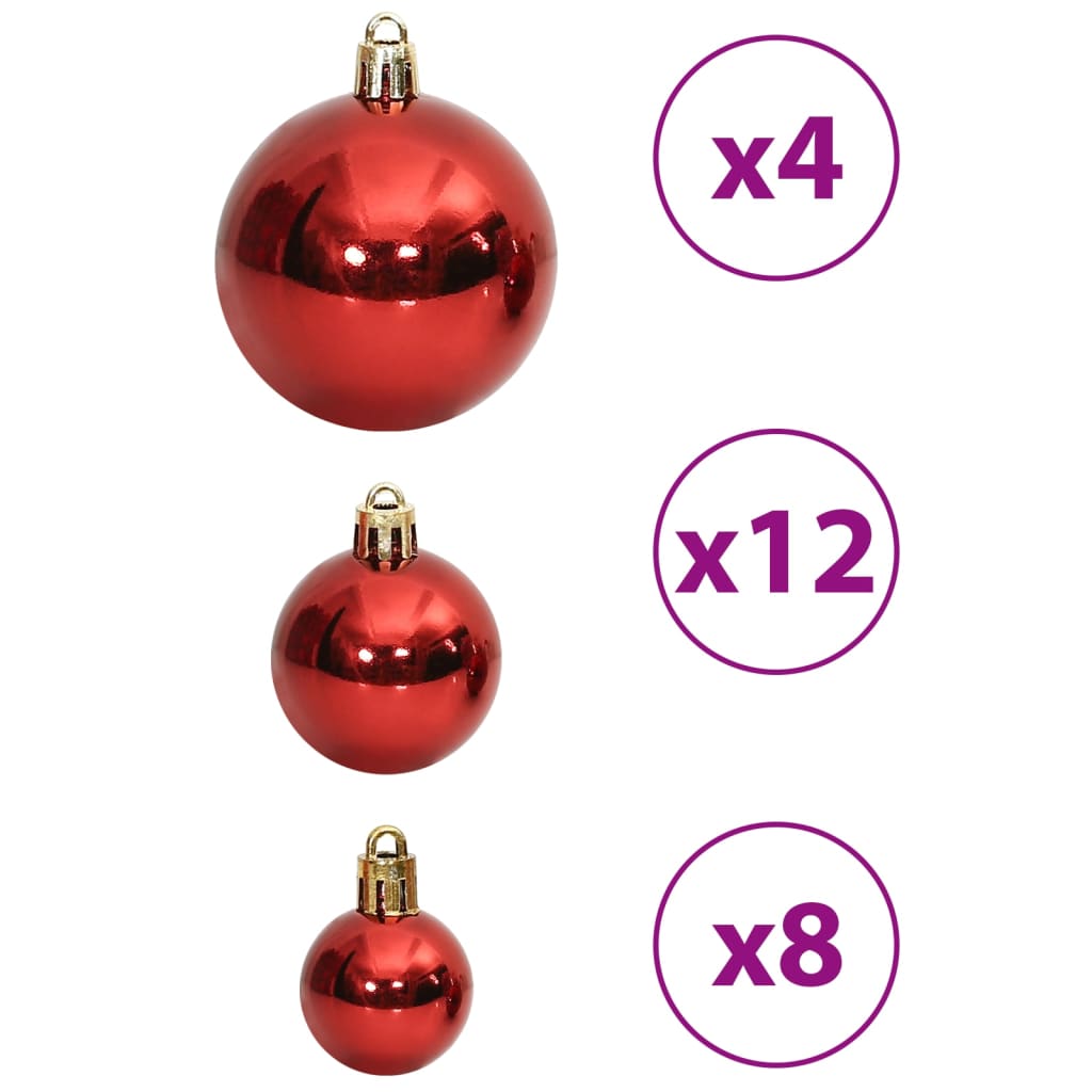 Palline di Natale 100 pz Rosso Vino 3 / 4 / 6 cm 356108