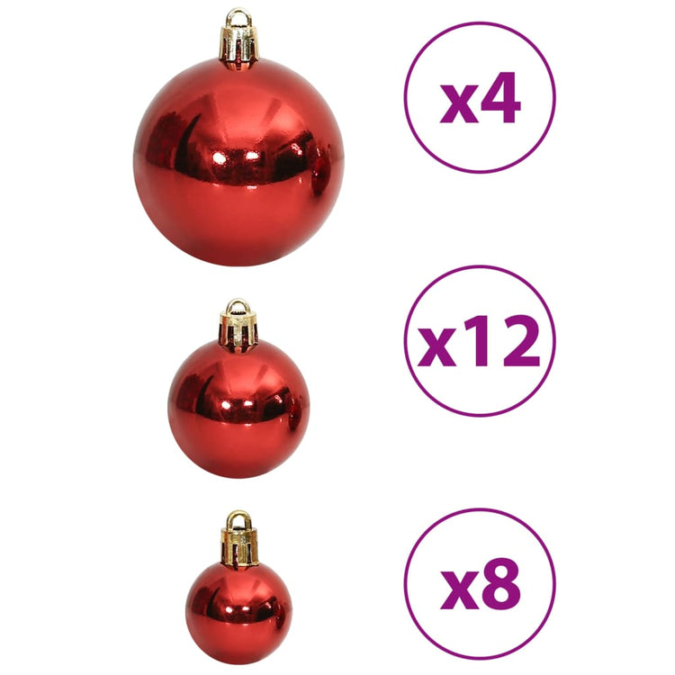 Palline di Natale 100 pz Rosso Vino 3 / 4 / 6 cm 356108