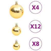 Set Palline di Natale 111 pz Oro in Polistirene 356109