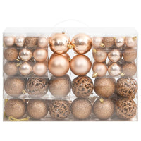 Set Palline di Natale 111 pz Oro Rosa in Polistirene 356112