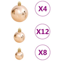 Set Palline di Natale 111 pz Oro Rosa in Polistirene 356112