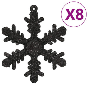 Set Palline di Natale 111 pz Nero in Polistirene 356116